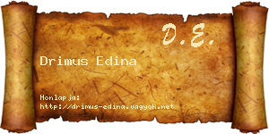 Drimus Edina névjegykártya
