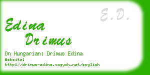 edina drimus business card